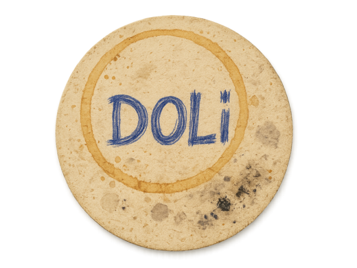 Bierdeckel ,it Aufschrift DOLI